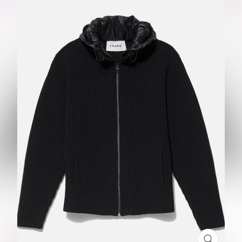 FRAME Denim Nylon Hoodie Sweater NWT